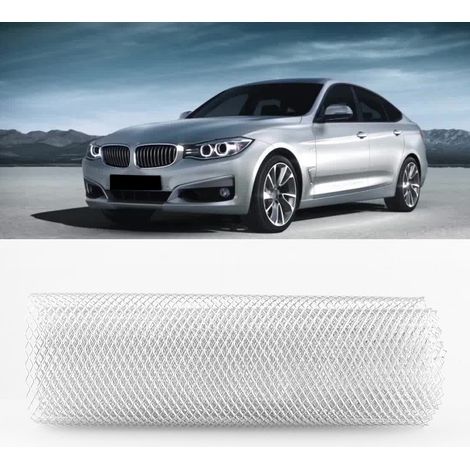 Grille maille aluminium 6x12mm losange universelle pour pare-chocs carrosserie auto, treillis maillé robuste, kit réparation bouclier, grille de calandre rhombique (1/5)