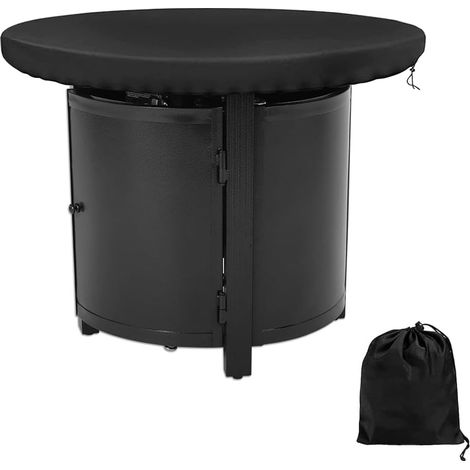 Housse de Protection pour Plaque de feu, Anti-UV 420D Housse de Protection Ronde pour brasero Housse et imperméable pour brasero de terrasse pour Barbecue en fût, Plaque de feu (1/5)
