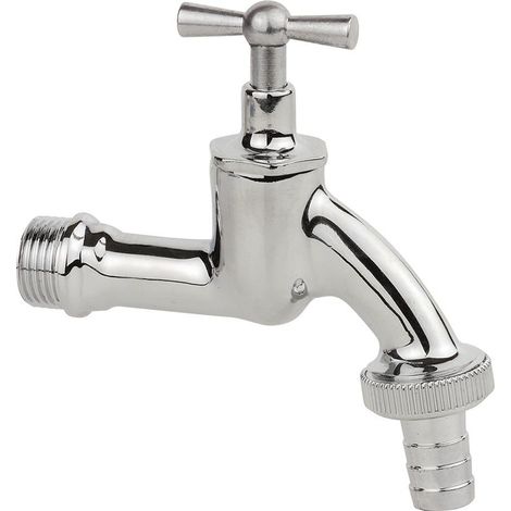 KIRCHHOFF MS Auslaufventil Knebelgriff, Chrom, 1/2AG x 3/4AG x 1/2T (1/3)