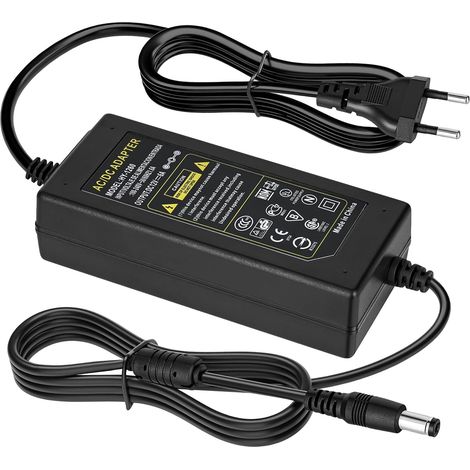 Adaptateur d'alimentation 12 V 6 A CA 100-240 V à CC 12 V 6 A 72 W Transformateur universel pour bandes LED, DVD, TV, écran LCD, radio, appareil photo 5,5 x 2,5 mm (1/5)