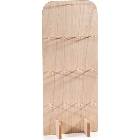 Espositori / organizer da banco in legno con 13 ganci per appendere, cm 25 x 15 x 60 H