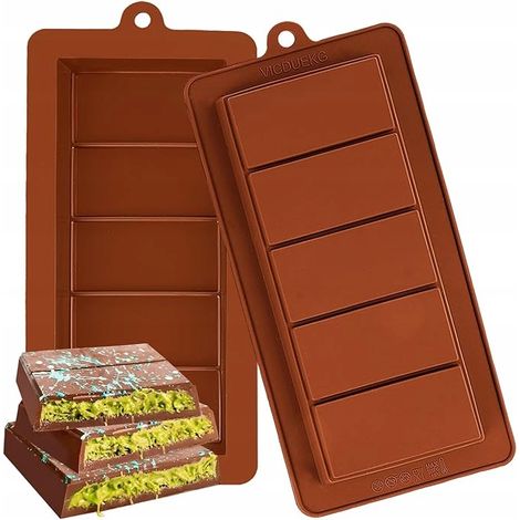 Silikon-Schokoladenform, 2 Stück, Pralinenriegel, BPA-frei (1/4)