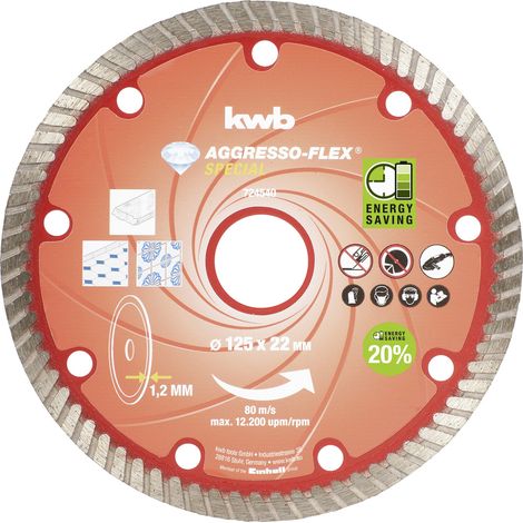 KWB AGGRESSO-FLEX® DIAMANT Dünntrennscheibe, ø 125 mm - 724540 (1/3)