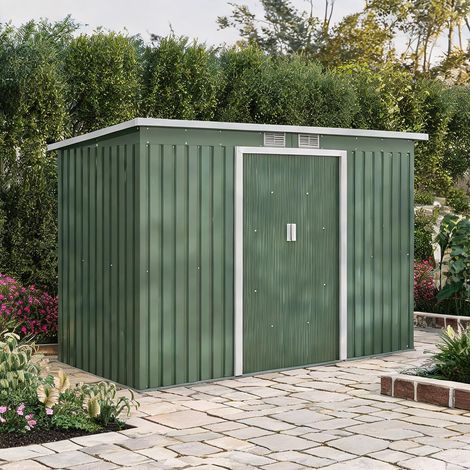 Abri de jardin verde en acero Galvanizado PP 280 x 130 x 172 cm (1/5)