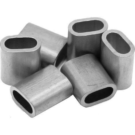 10 Ferrule, Aluminum, 10.0 mm, Oval, DIN EN 13411-3, Wire rope, Lifting (1/5)