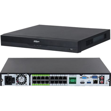 dahua NVR5216-16P-EI Registratore IP 16 Telecamere PoE