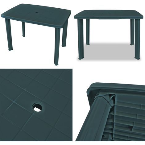 Table de jardin Vert 101 x 68 x 72 cm Plastique - Table De Jardin - Table Extérieure - Mobilier De Jardin - Table Verte - Table En Plastique - Home & Living (1/5)