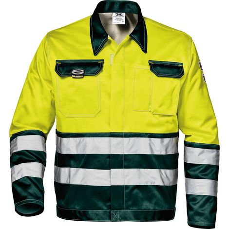 SIR SAFETY SYSTEM VELVET COLOR Veste de travail haute visibilité jaune et vert Taille 58