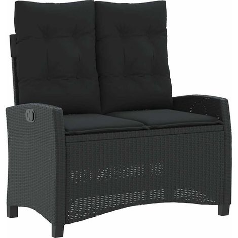 Maison Exclusive - Sillón reclinable de jardín con cojines ratán