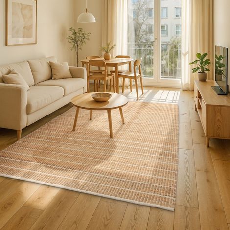 SCHÖNER WOHNEN Tapis «Nalaya» beige 160 x 230 cm avec sous-tapis (1/5)