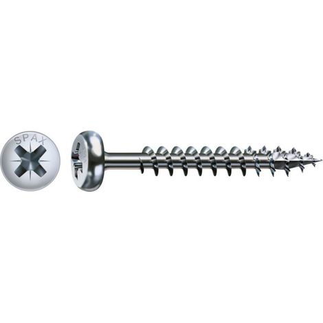 SPAX Vis universelle, 5 x 70 mm, 200 unités, Tête centrante, Tête ronde, Cruciforme Z2, 4CUT, WIROX - 0231010500705 (1/10)