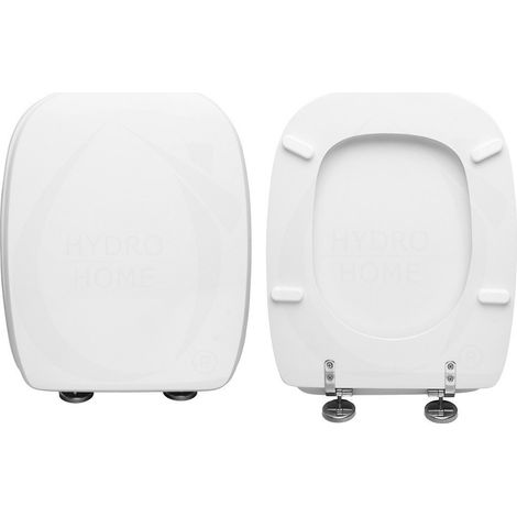 Copriwater Fleo Dolomite legno rivestito in resina poliestere bianco (1/4)