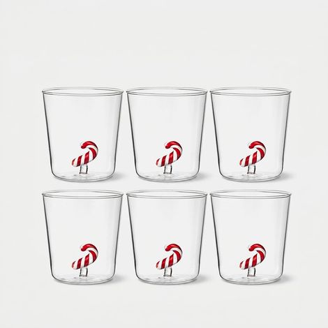 Set de 6 verres en verre artisanaux Made in Italy Bastoncino (1/2)