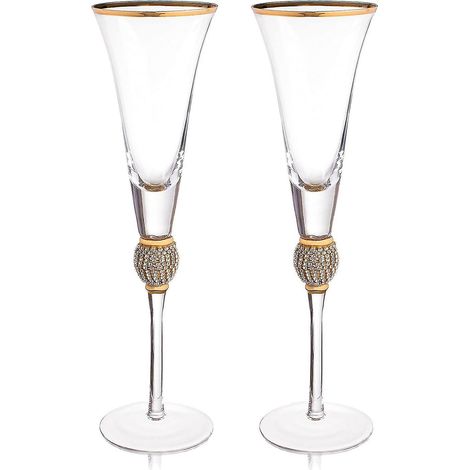 Ensemble de 2 verres à champagne élégants (1/5)