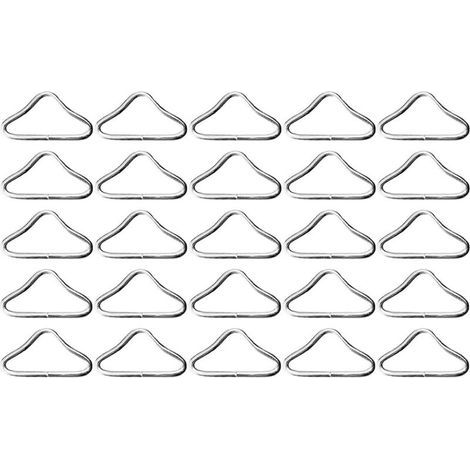 30 Pièces Boucles Triangulaires Métalliques Pour Trampoline Anneaux En Métal Galvanisé Connecteurs Robustes Pour Sangles De Trampoline Accessoires De Remplacement Sécurisés (1/5)