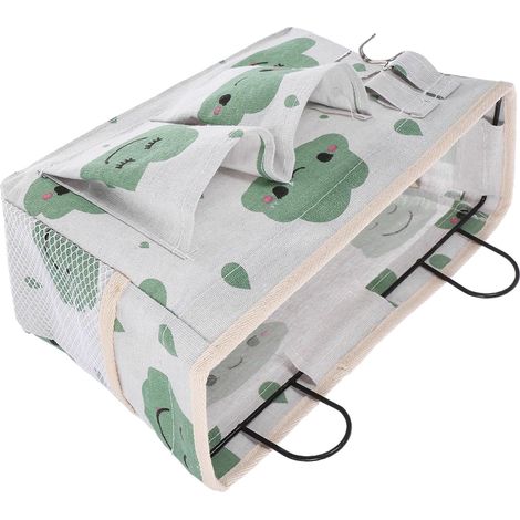 Organizador colgante, organizador de mesita de noche, almacenamiento para dormitorio, elegante y funcional en color verde para el dormitorio. (1/5)