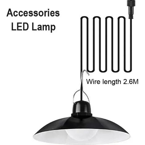 (Lampe LED à lumière chaude) Lustre solaire LED suspendu, lampe à lumière blanche/chaude avec télécommande, idéal pour le camping, le jardin et les activités de plein air. (1/5)