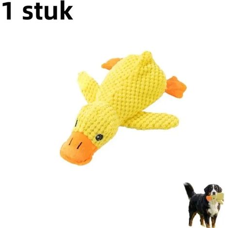 Jouet Canard Jaune Pour Chien, Jouet À Mâcher Avec Son, Taille Moyenne, Lavable En Machine (1/5)