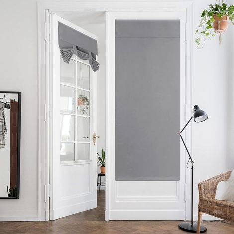 1 Pcs Rideau occultant pour porte vitrée 173× 66 cm – Store de confidentialité isolant thermique pour fenêtre de porte, chambre ou maison (1/5)