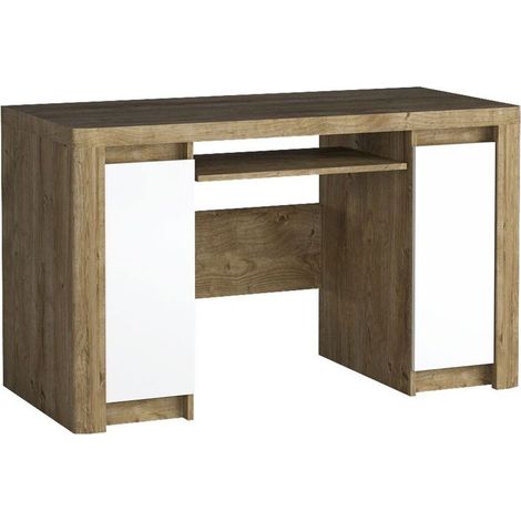 Mesa de oficina Etrmona 113 , Con un estante para teclado, Con puertas, Número de puertas: 2, Número de cajones: 0, 79x130x61cm