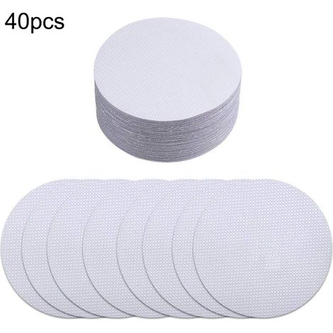 Autocollants Antidérapants Pour Baignoire - Disques Adhésifs Sécurité Douche - Surface Dépolie Transparente - Lot De 40 Pièces (1/5)
