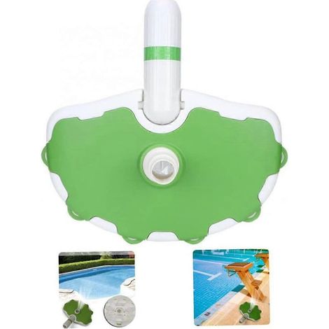Brosse de nettoyage pour piscine Pool Vas, tête d'aspiration avec roues, accessoires de nettoyage pour piscine