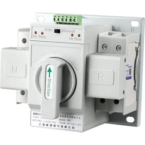 Commutateur de Transfert commutateur de Transfert Automatique-1 pc 220V 63A 2P Mini disjoncteur de commutateur de Transfert Automatique Double Puissance (1/4)
