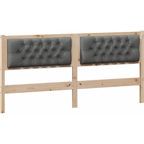 Maison Exclusive - Cabecero Otro Negro y gris oscuro 160 cm Mader