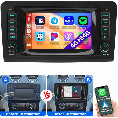 Pour Mercedes Benz ML/GL Klasse W164 X164 Android 15 Autoradio Carplay WiFi GPS 2+32G (1/5)