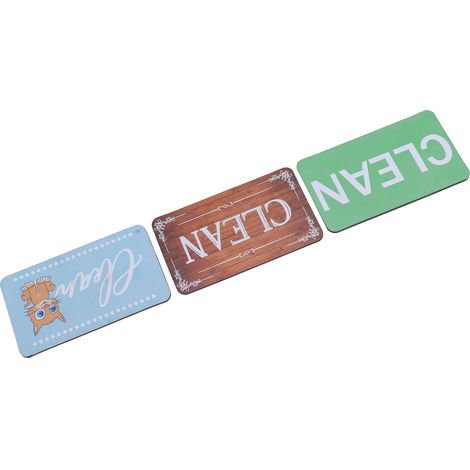 Lot de 3 aimants pour lave-vaisselle « Propre/Sale », double face, à coller soi-même sur le réfrigérateur ou le lave-vaisselle, pour la décoration de la cuisine. Combinaison de deux aimants.