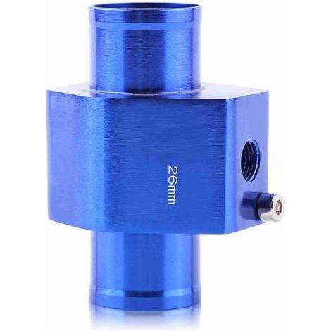 Adaptateur universel de capteur de température de tuyau de Joint de température d'eau de voiture en métal bleu 26mm (1/5)