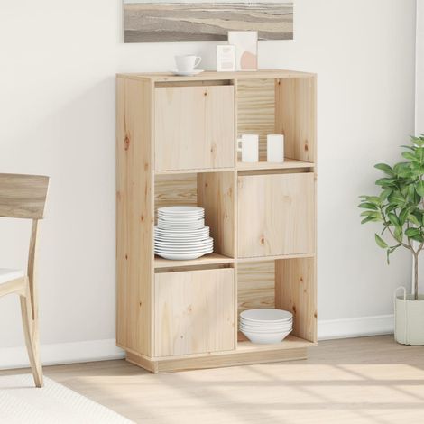 Aparador alto de madera maciza de pino 74x35x117 cm vidaXL (1/5)