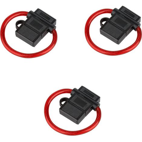 3er-Pack ATC A210 Sicherungshalter mit 6mm² Kabel (12V/24V), Schutz für Verstärker und Kfz-/LKW-Stromkreise (1/5)