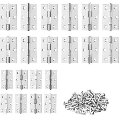 20 Pièces charniere porte, Charniere inox,Charnière invisible,Porte placard/Petites portes / Tiroirs / Fenêtres / Pianos / Coffret à bijoux armoires de quincaillerie de meubles de maison-RAPANDA