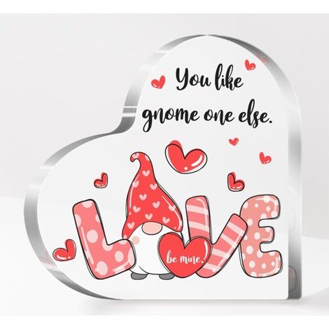 Plaque cœur en acrylique, décoration souvenir pour papa maman sœur(15 cm) (1/4)