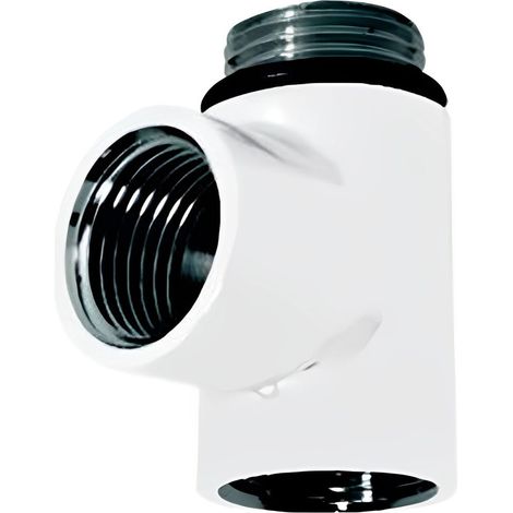 Heatwave Towel Rail Dual Fuel T-Piece White (1/2)