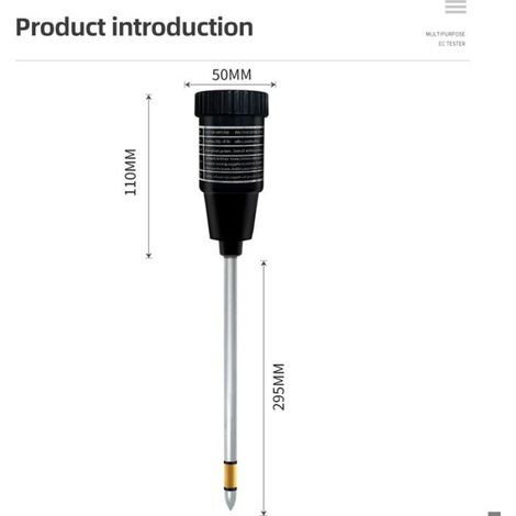 Testeur de pH du sol,humidimètre étanche ZD-06,Kit de Test de sol pour intérieur et extérieur,outils avec sonde - 30cm Probe