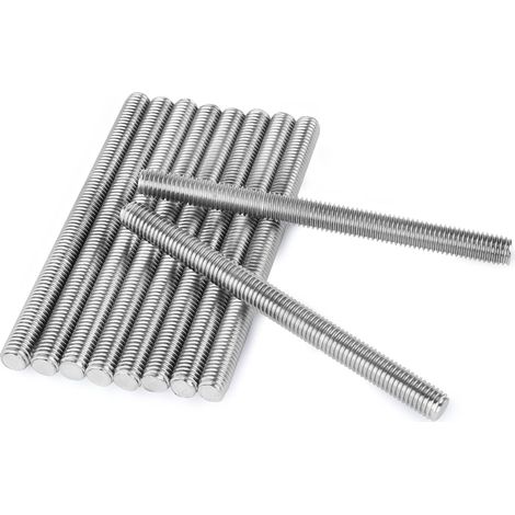 10PCS Tige filetée RS PRO Acier doux Zingué, M8 x 100mm