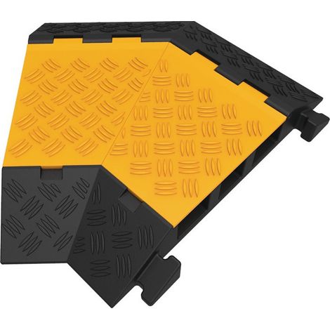 Portagomma e passacavo H70mm nero/giallo gomma dx