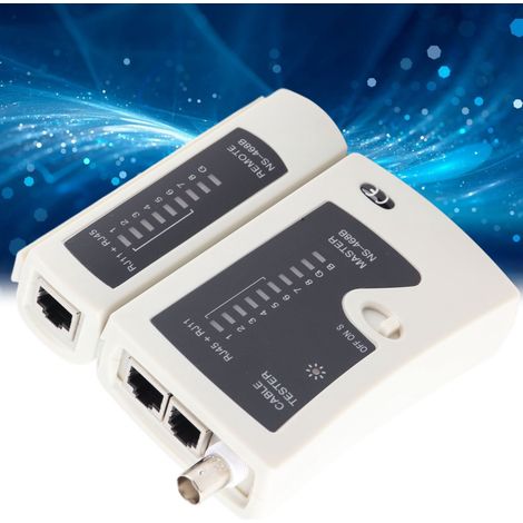 Testeur de réseau NS-468B, testeur de câbles réseau RJ45/RJ11 multifonctionnel, détecteur de câbles coaxiaux, alimentation 9 V CC (1/5)