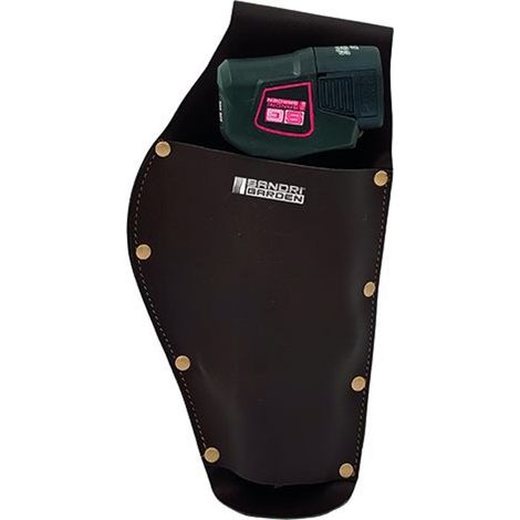 FODERO IN CUOIO FONDINA TASCA ASTUCCIO PORTA FORBICI A BATTERIA SANDRIGARDEN