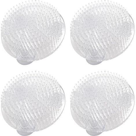 Lot de 4 fleurs rondes et transparentes en plastique avec 3 tasses à succion, parfaites pour la maison et la cuisine, hérisson (1/5)