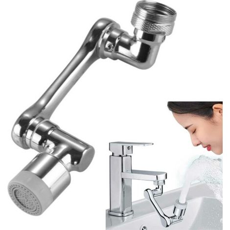 Embout de robinet - Adaptateur de robinet de cuisine rotatif à 1080° en métal (1/5)