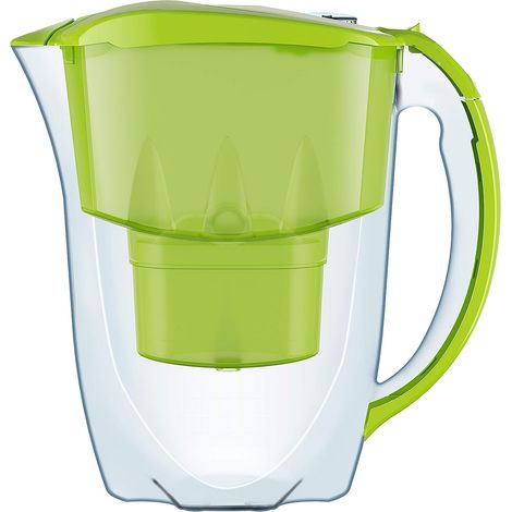 Filtre à Eau Jasper Vert Clair avec 1 Filtre MAXFOR+ Réduit Le calcaire et Le Chlore Carafe pour 2,8 l Filtre à Eau de Table s'adapte à la Porte du réfrigérateur (1/5)
