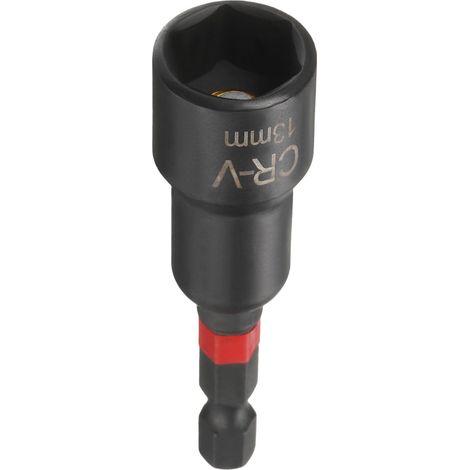 Magnétique Douille 13mm 1/4" Tige Hexagonale 3" (65mm) Noir (1/5)