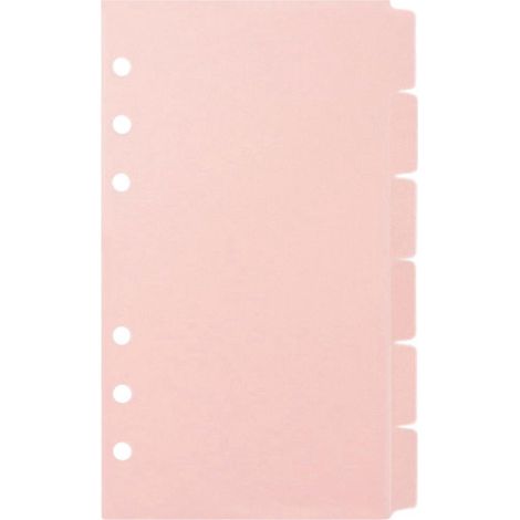feuilles de papier intercalaire pour classeur à anneaux, 6 anneaux, pour index de documents-22.00X15.00X0.10CM-Pink (1/2)