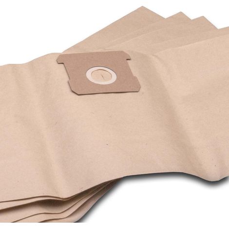 vhbw 10x Sacs compatible avec Einhell TC-VC 1812 S, TC-VC 1815 S aspirateur - papier, 24cm x 19cm marron