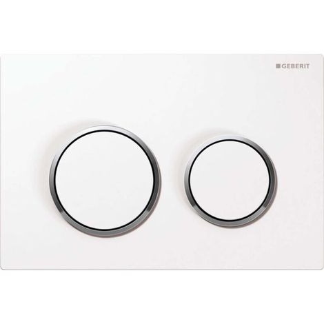 Geberit Sigma20 - Sigma20 flush plate, white / polished chrome (115.085.KJ.1) (1/3)