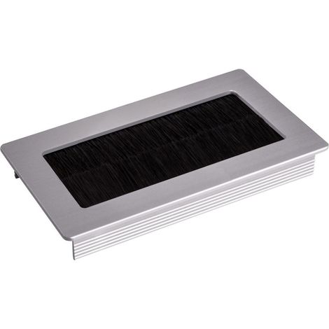 SOTECH Kabeldurchlass TONDO silber eloxiert Länge 100 mm
