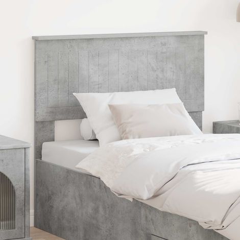 Tête de lit-Panneau de lit Gris béton 90 cm Bois d'ingénierie 974262 (1/5)
